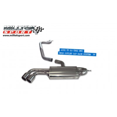 catback MILLTEK Audi TT mk2 2wd 2.0TFSI