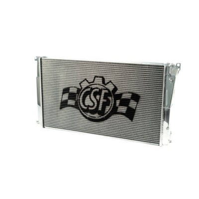 Radiateur CSF Mitsubishi Evo 7/8/9 - Full Size Slim Radiator w/ 12-inch SPAL fan & Shroud / Adjustable -16 or slip-on fittings
