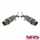 SRS Exhausts Axleback System Dual Stainless Steel G55 (Accord 00-03 4dr Type R)
