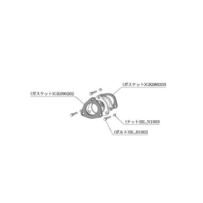 Raccord Kakimoto GOP302  catback/cata