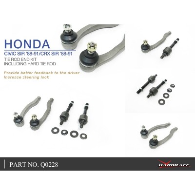 HONDA CIVIC SIR '88-91/CRX SIR '88-91 TIE ROD END KIT - 4PCS/SET INCLUDING HARD TIE ROD