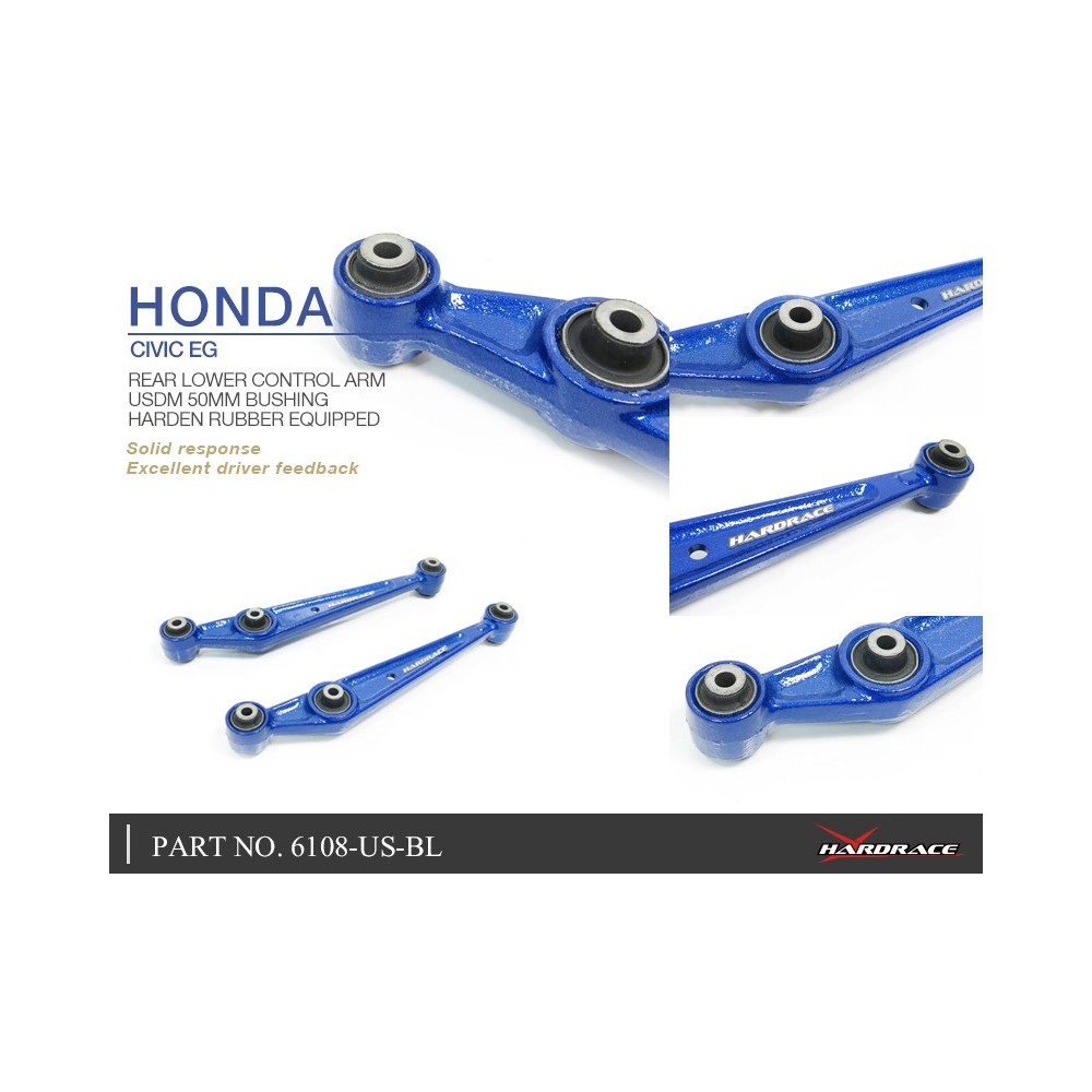 HONDA CIVIC EG REAR LOWER CONTROL ARM-USDM 50MM (HARDEN RUBBER-OE STYLE ARM) 2PCS/SET