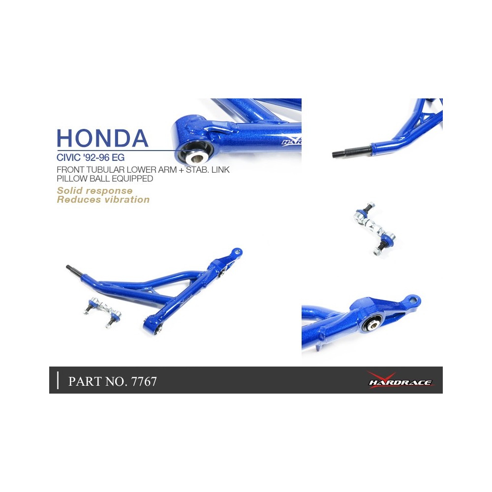 HONDA CIVIC '92-96 EG FRONT TUBULAR LOWER ARM + STAB. LINK (PILLOW BALL) - 4PCS/SET