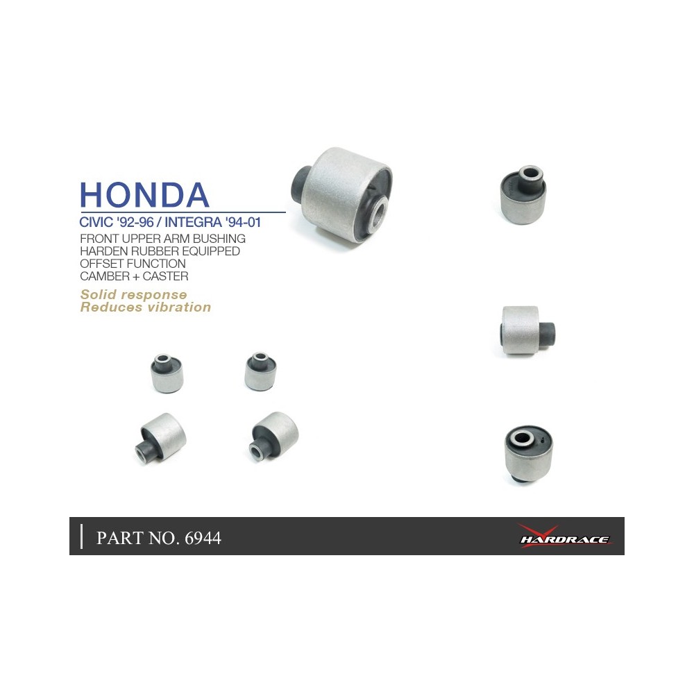 HONDA CIVIC '92-96 / INTEGRA '94-01 FRONT UPPER ARM BUSHING-OFFSET FUNCTION (HARDEN RUBBER) CAMBER+CASTER - 4PCS/SET