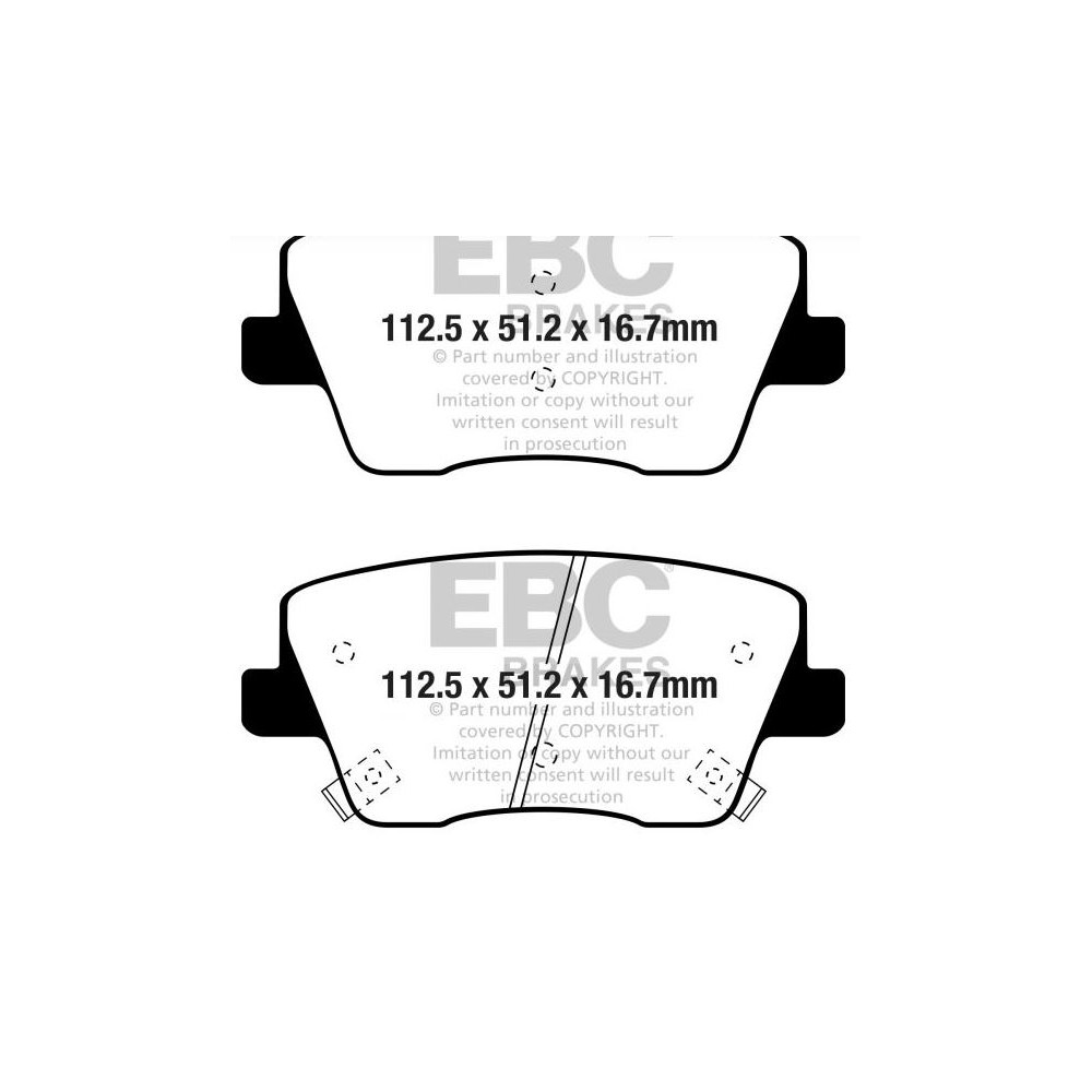 Plaquettes arriere EBC Yellow Hyundai I30N