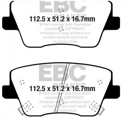 Plaquettes arriere EBC Yellow Hyundai I30N