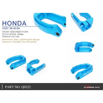 HONDA CIVIC '96-00 EK FRONT ABSORBER FORK, 25MM SHORTER - 2PCS/SET