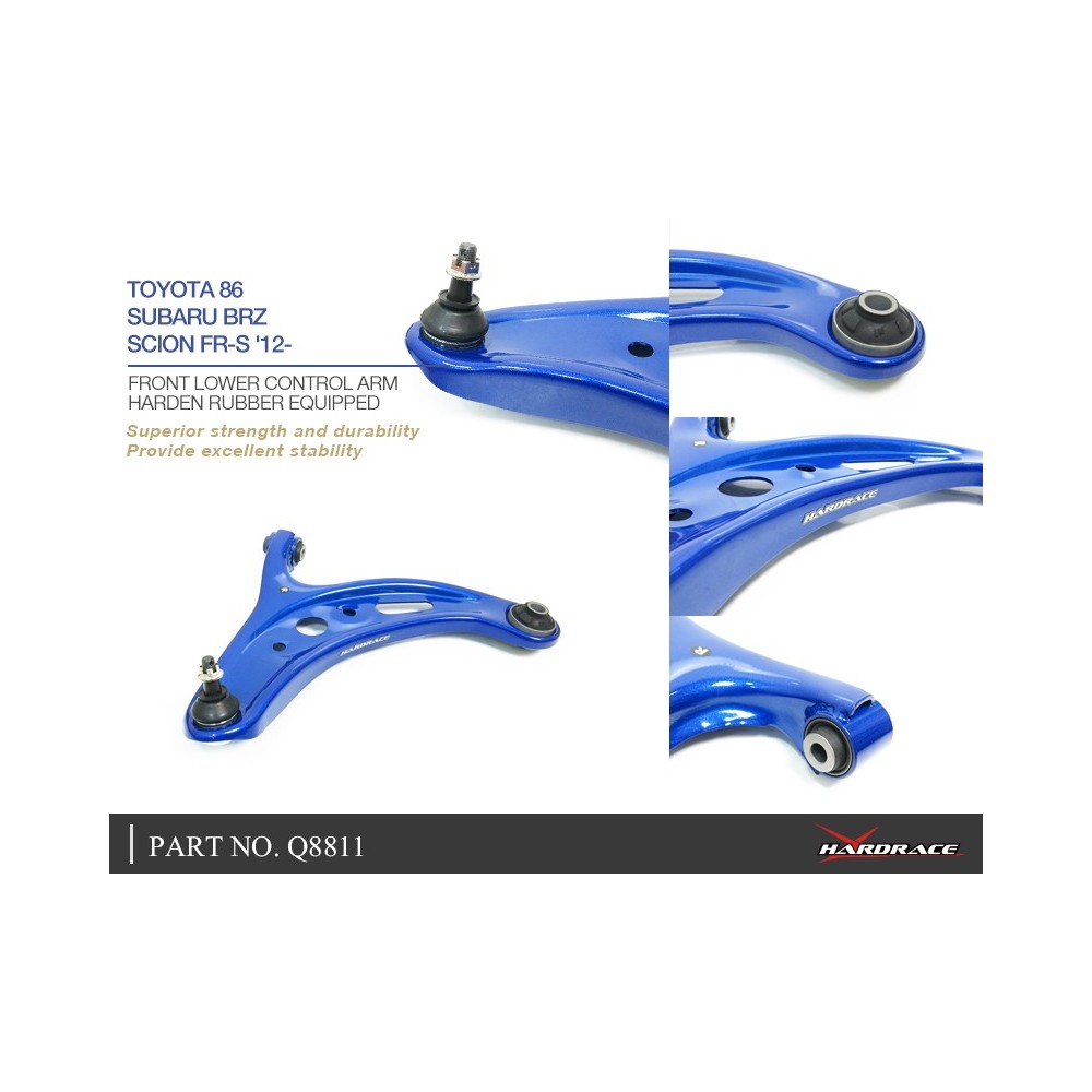 TOYOTA 86/SUBARU BRZ/SCION FR-S '12- FRONT LOWER CONTROL ARM (HARDEN RUBBER) 2PCS/SET