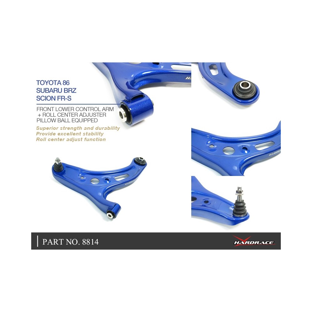 TOYOTA 86/SUBARU BRZ/SCION FR-S FRONT LOWER CONTROL ARM + ROLL CENTER ADJUSTER (PILLOW BALL) 2PCS/SET