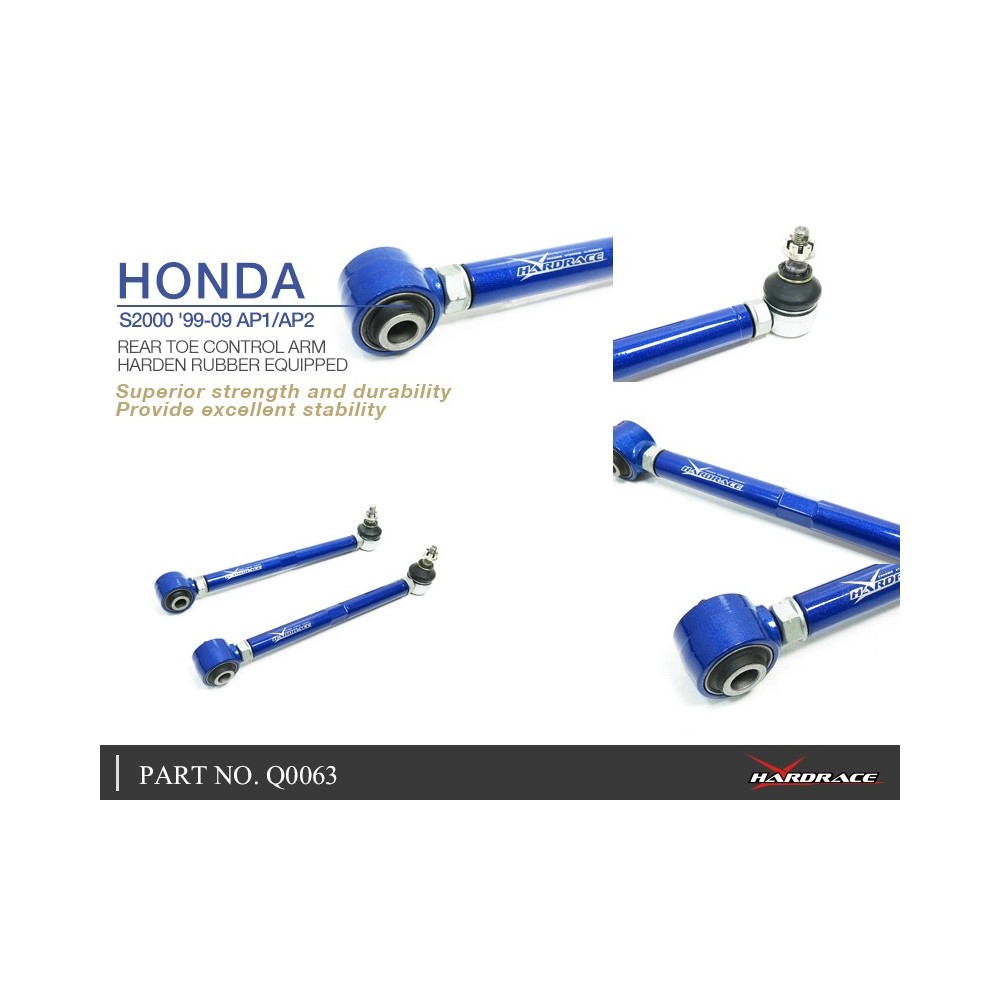 HONDA S2000 '99-09 AP1/AP2 REAR TOE CONTROL ARM (HARDEN RUBBER) - 2PCS/SET