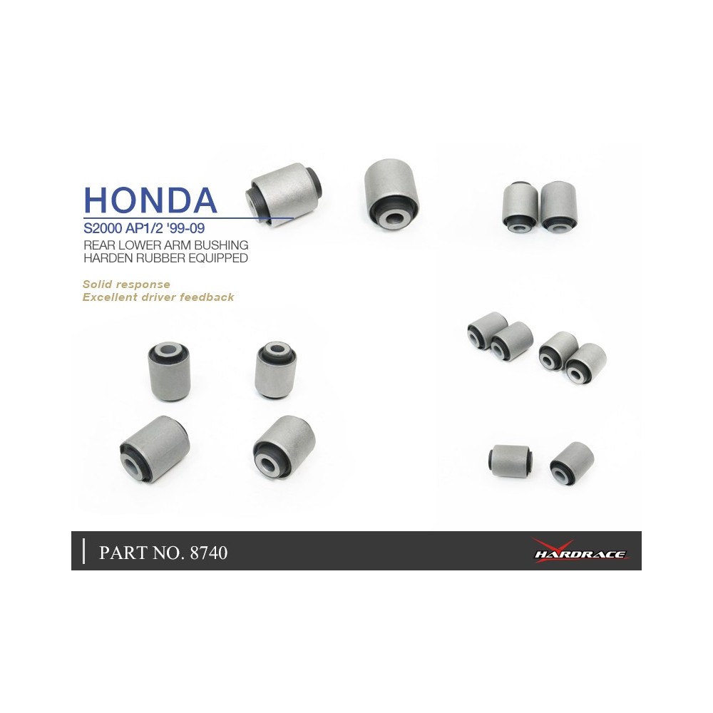 HONDA S2000 AP1/2 '99-09 REAR LOWER ARM BUSHING (HARDEN RUBBER) 4PCS/SET (WITHOUT REAR LOWER-FRONT)