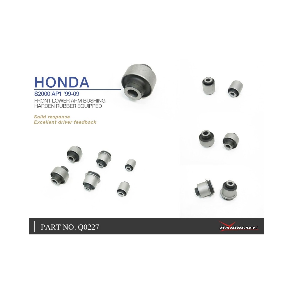 HONDA S2000 AP1/2 '99-09 FRONT LOWER ARM BUSHING (HARDEN RUBBER) - 6PCS/SET