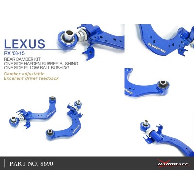 LEXUS RX '08-15 REAR CAMBER KIT (ONE SIDE RUBBER ONE SIDE PILLOW BALL) -2PCS/SET