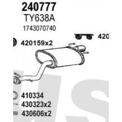 Silencieux Lexus IS200/300  Berline