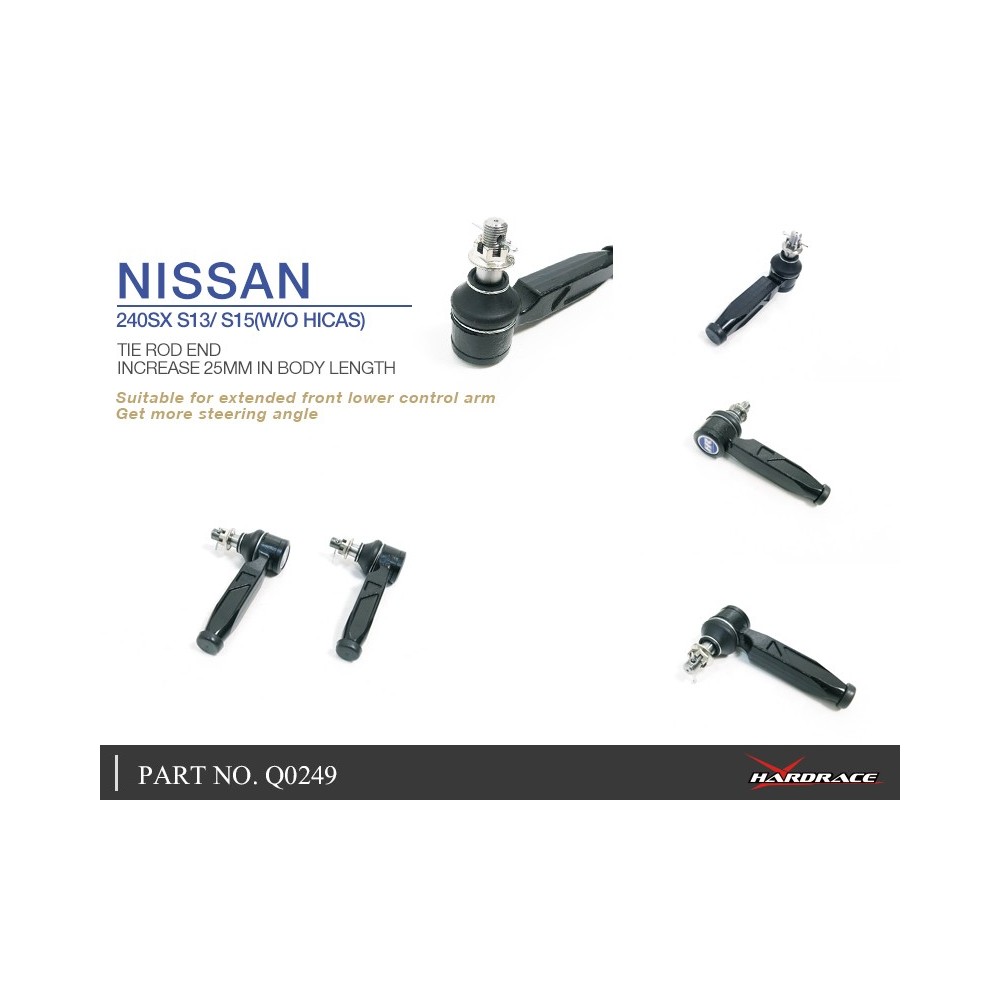 NISSAN 240SX S14/S15(WITH HICAS) TIE ROD END (INCREASE 25MM IN BODY LENGTH) - 2PCS/SET