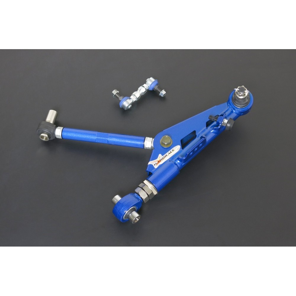 NISSAN SILVIA 240SX S14/S15 '95-02 FRONT ADJUSTABLE LOWER CONTROL ARM+STAB. LINK,V2 (PILLOW BALL) 4PCS/SET