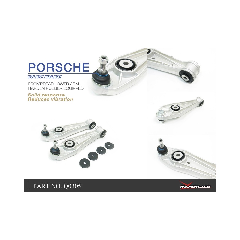PORSCHE 986/987/996/997 FRONT/REAR LOWER ARM (HARDEN RUBBER) - 6PCS/SET