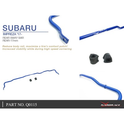 SUBARU IMPREZA '17- REAR SWAY BAR 17MM - 3PCS/SET