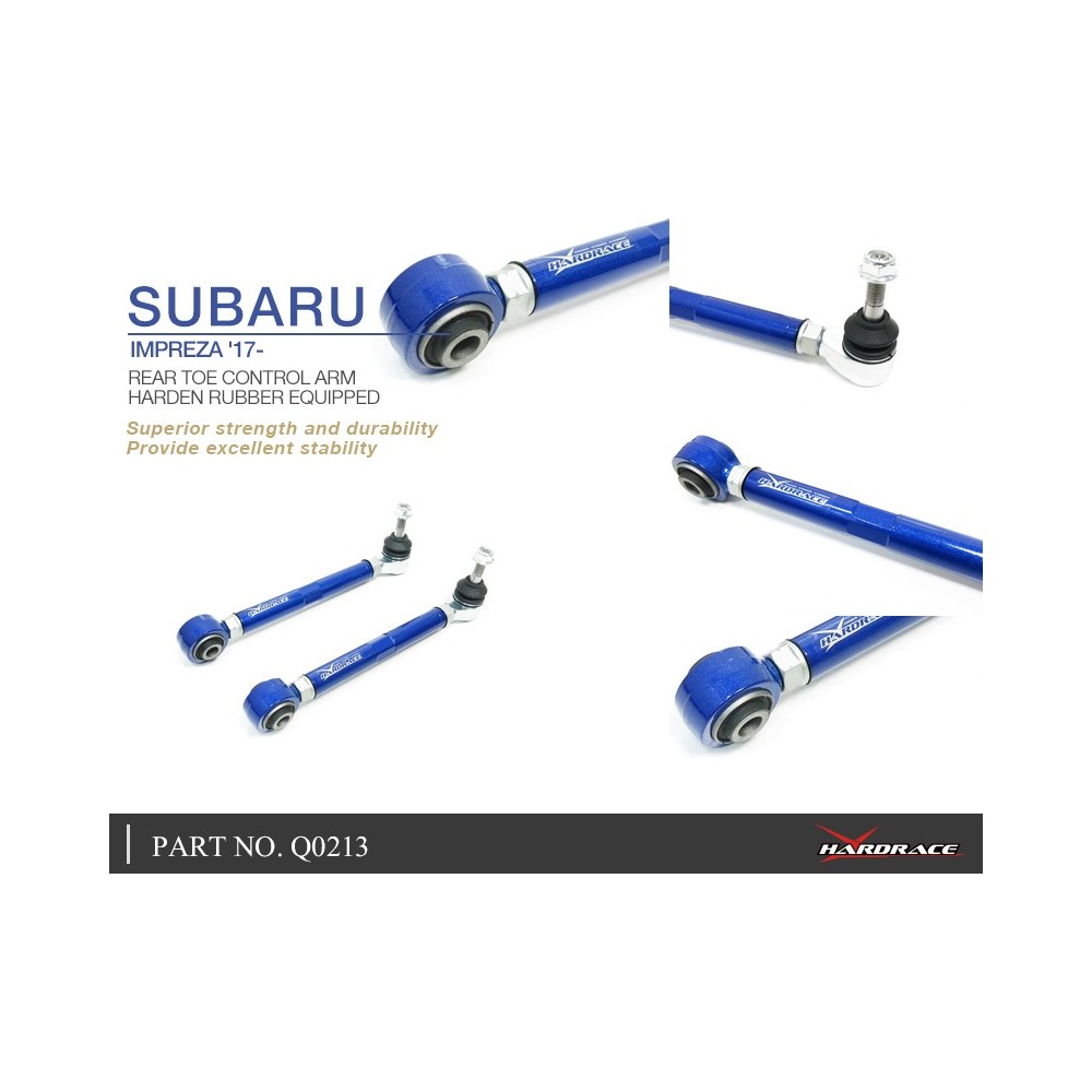 SUBARU IMPREZA '17- REAR TOE CONTROL ARM (HARDEN RUBBER) - 2PCS/SET