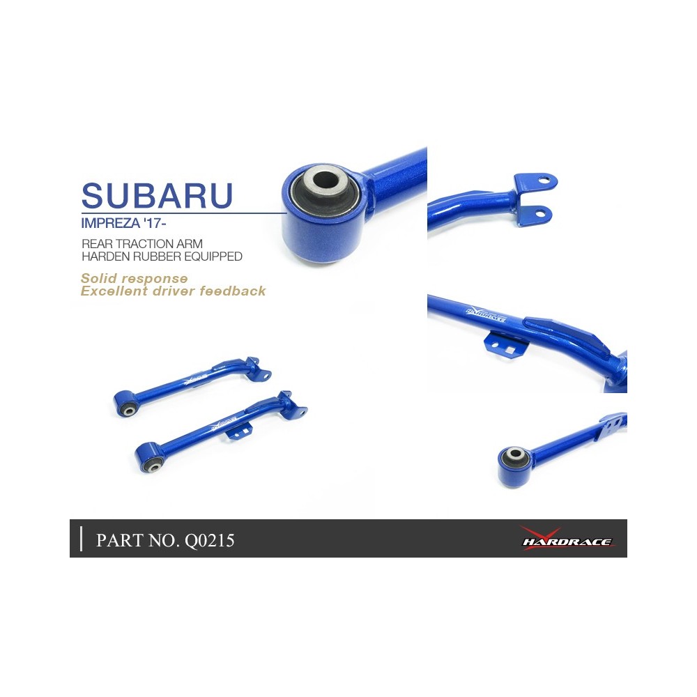 SUBARU IMPREZA '17- REAR TRACTION ARM (HARDEN RUBBER) - 2PCS/SET