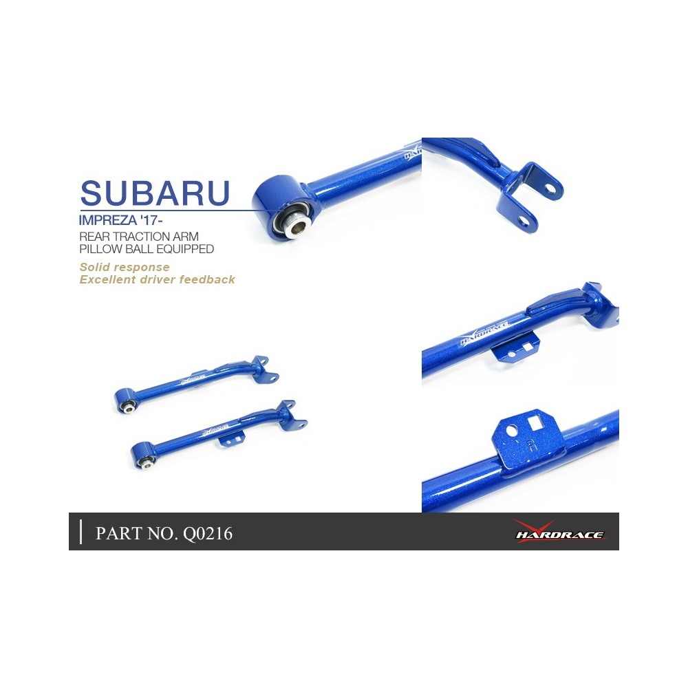 SUBARU IMPREZA '17- REAR TRACTION ARM (PILLOW BALL) - 2PCS/SET