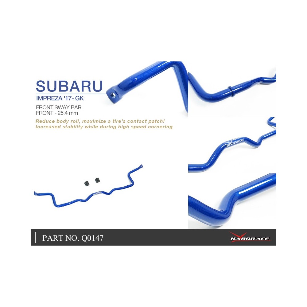 SUBARU IMPREZA '17- GK FRONT SWAY BAR 25.4MM - 3PCS/SET