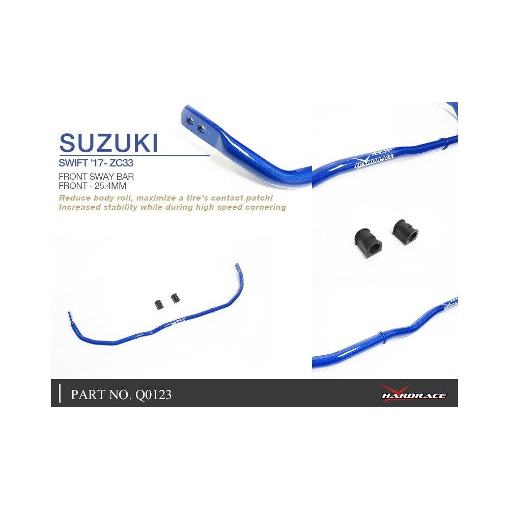 SUZUKI SWIFT '17- ZC33 FRONT SWAY BAR,25.4MM - 3PCS/SET