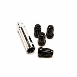 4 écrous antivol acier noir