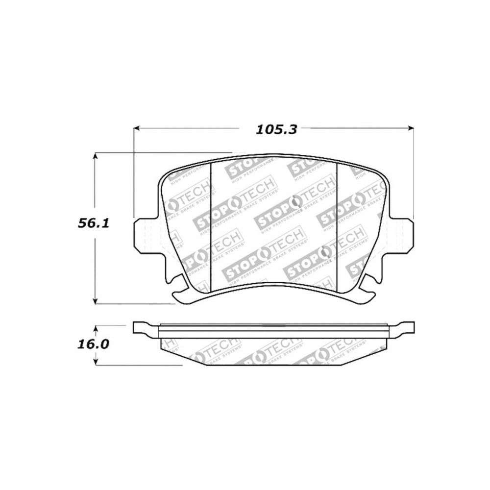 Plaquettes Golf Leon A3 A4 A6 TT passat touran T-roc Stoptech