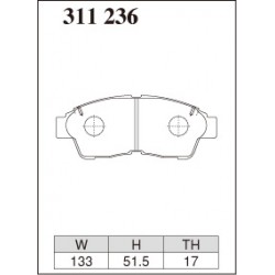 Plaquettes de freins avant Toyota Celica AT200 1.8 DIxcel