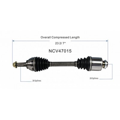 Cardan droit Mazda 3 MPS BK et BL