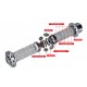 KAAZ Croix centrale ou pinion cross shaft