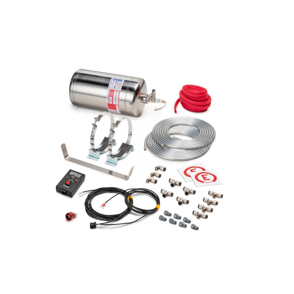 EXTINCTEUR SPARCO ELECTRIQUE INOX FIA 2000 4,25L pack
