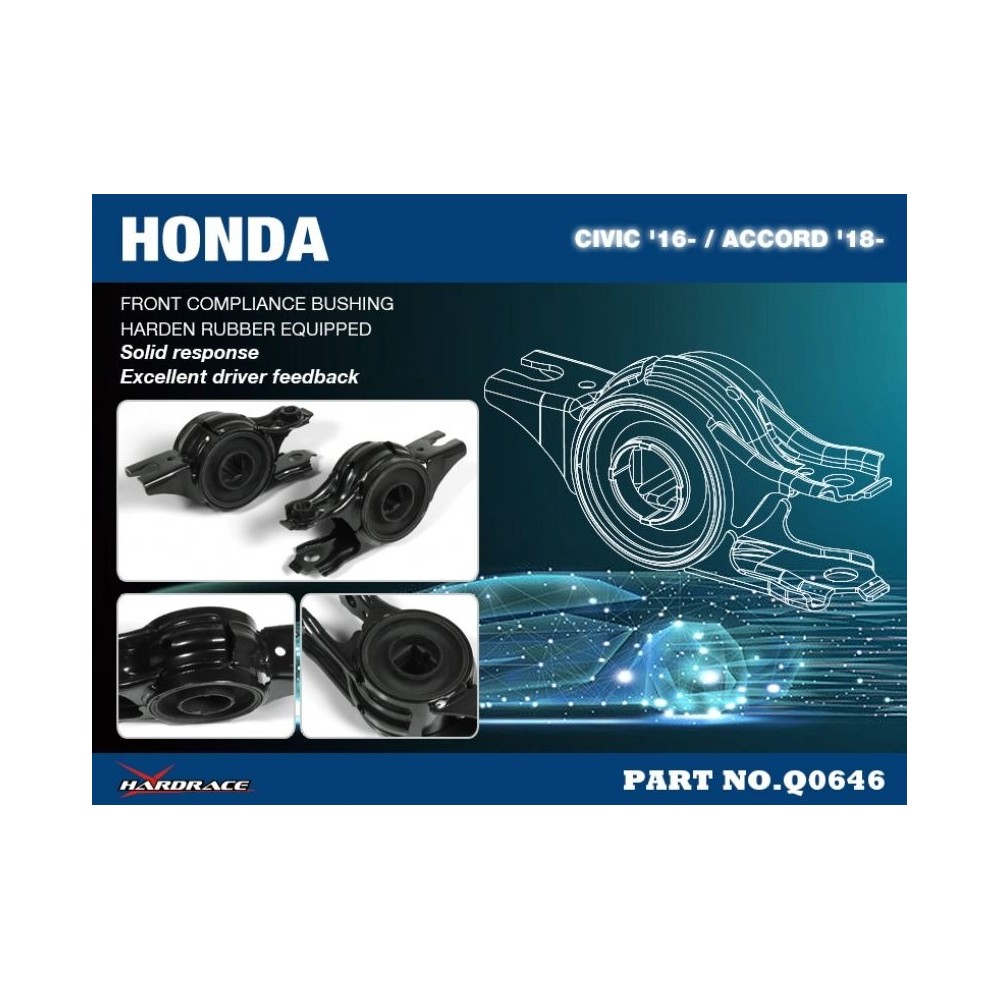 Silent bloc arrières pour triangles avant FK8 Civic type R