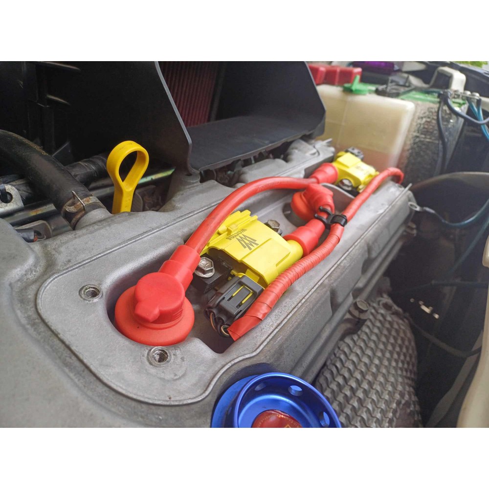 Fils de bougies M16A  Worm silicone rouge