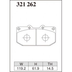 plaquettes avant DIxcel Nissan Skyline