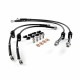 Jeu de durites aviations noires Toyota MR-S inox