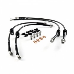 Jeu de durites aviations noires Toyota MR-S inox