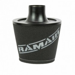 Ramair Foam Jet Stream Large Cone Air Filter 70mm (2.75inch) OD Black with Silicone Coupler