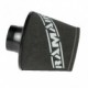 Ramair Large Foam Filter Aluminium Base 90mm (3.5inch) OD Black with Silicone Coupler
