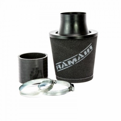 Ramair Small Foam Filter Aluminium Base 80mm (3.1inch) OD Black