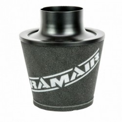 Ramair Large Foam Filter Aluminium Base 100mm (3.9inch) OD Black with Silicone Coupler