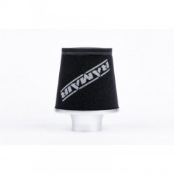 Ramair Foam Jet Stream Small Cone Air Filter 90mm (3.5inch)OD Silver with Silicone Coupling