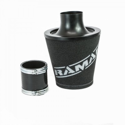 Ramair Foam Jet Stream Medium Cone Air Filter 80mm (3.1inch) OD Silver