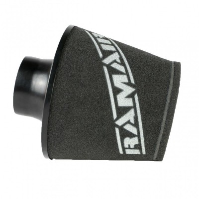 Ramair Large Foam Filter Aluminium Base 90mm (3.5inch) OD Black with Silicone Coupler