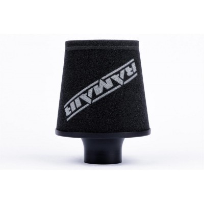Ramair Small Foam Filter Aluminium Base 70mm (2.75inch) OD Black with Silicone Coupler