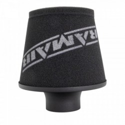 Ramair Large Foam Filter Aluminium Base 80mm (3.1inch) OD Black with Silicone Coupler