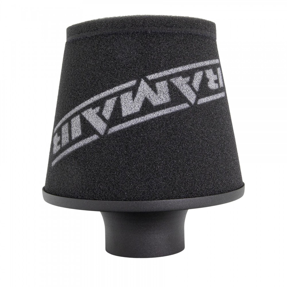 Ramair Large Foam Filter Aluminium Base 80mm (3.1inch) OD Black with Silicone Coupler