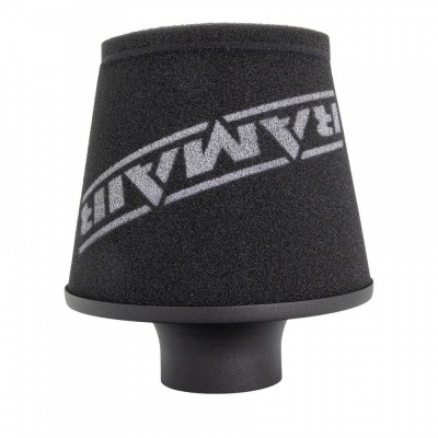 Ramair Large Foam Filter Aluminium Base 80mm (3.1inch) OD Black with Silicone Coupler