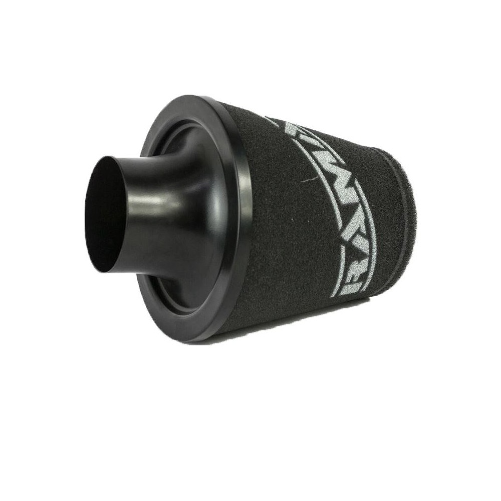 Ramair Medium Foam Filter Aluminium Base 80mm (3.1inch) OD Black with Silicone Coupler